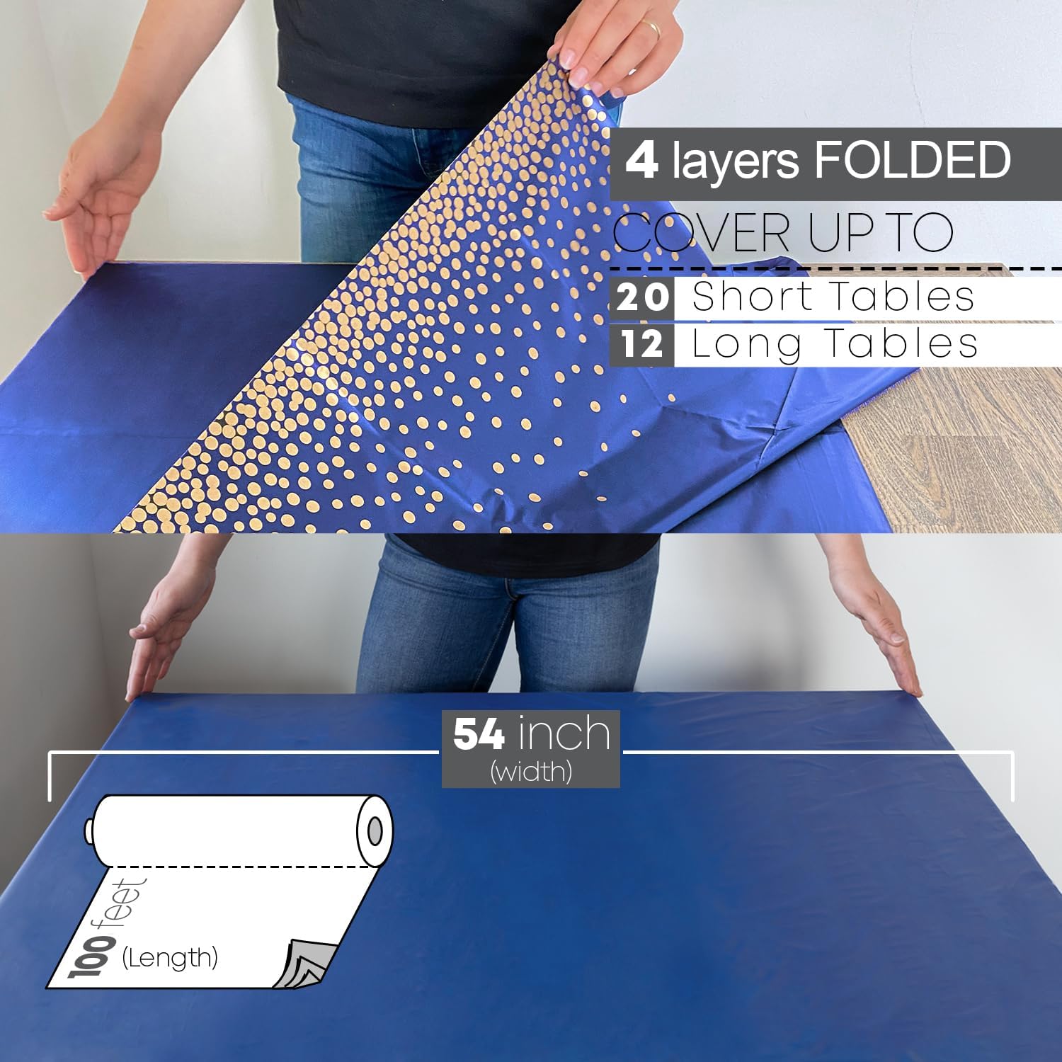 Neatiffy Rollo de mantel de plástico desechable con cortador deslizante  Cubierta impermeable para mesas de todo tipo y formas  picnic, fiesta,