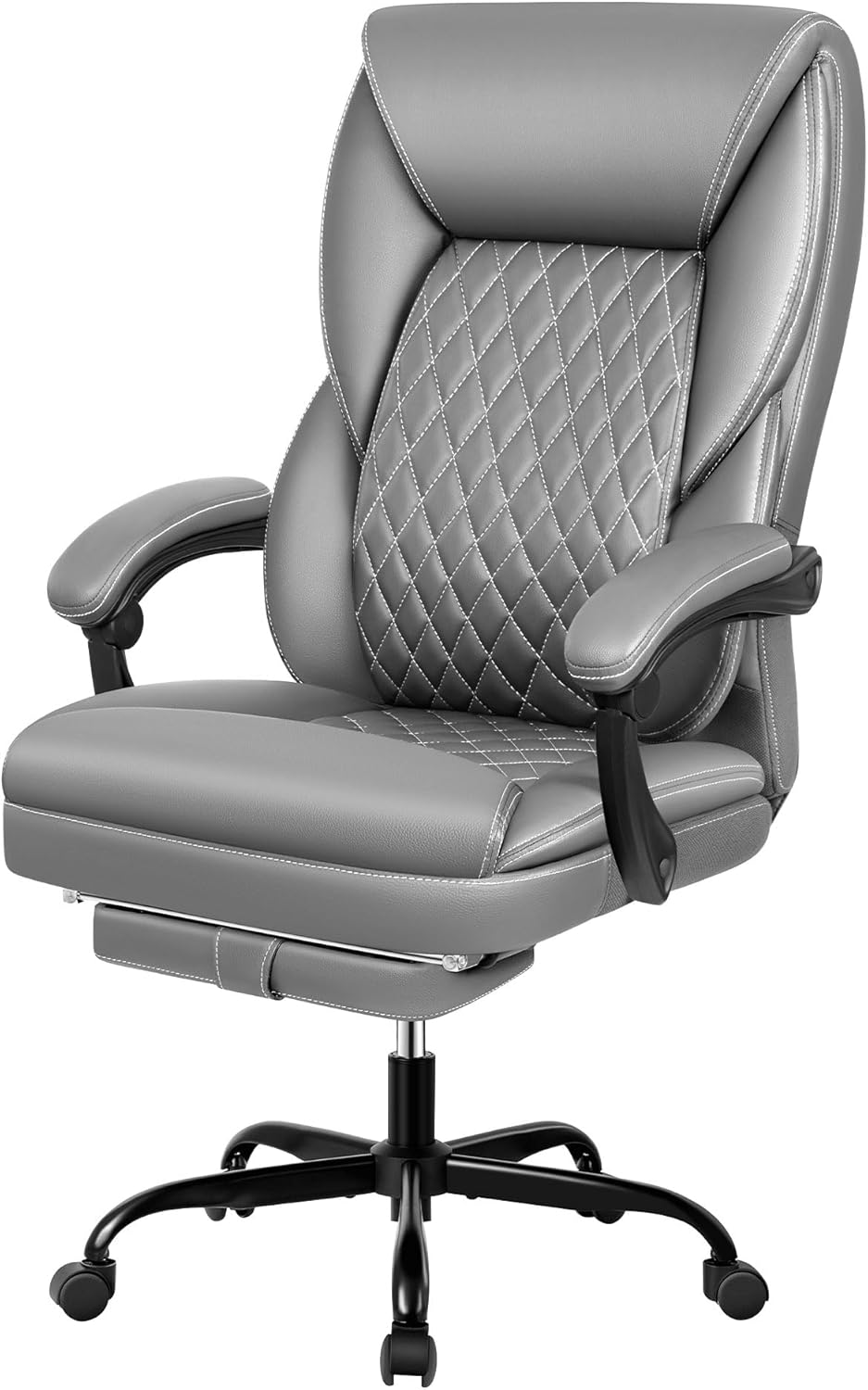 BestEra Silla de oficina, silla de oficina grande y alta, silla de oficina ejecutiva con reposapiés, silla de oficina ergonómica, sillas de