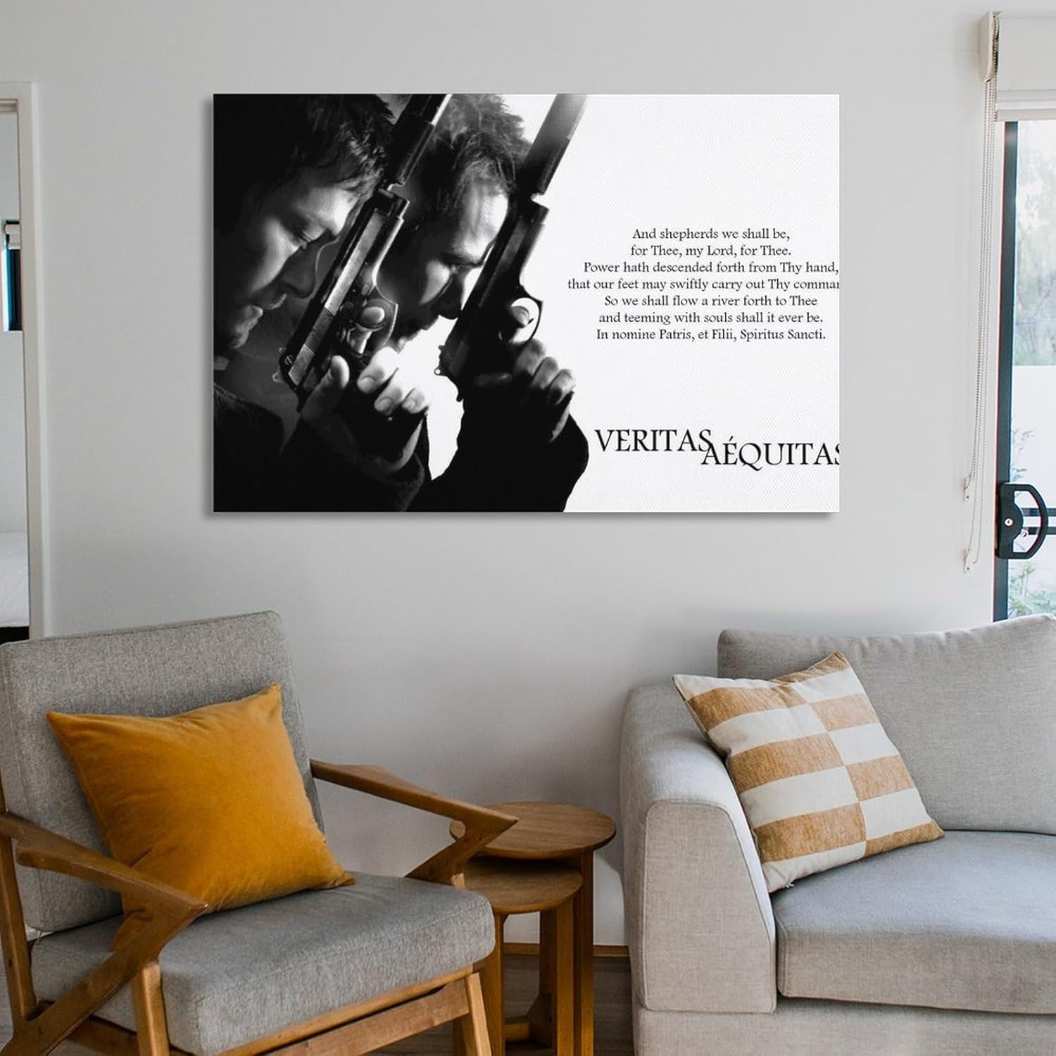 Póster de la película Boondock Saints, póster de oración de los santos de Boondock, póster de arte de pared para dormitorio, sala de estar,