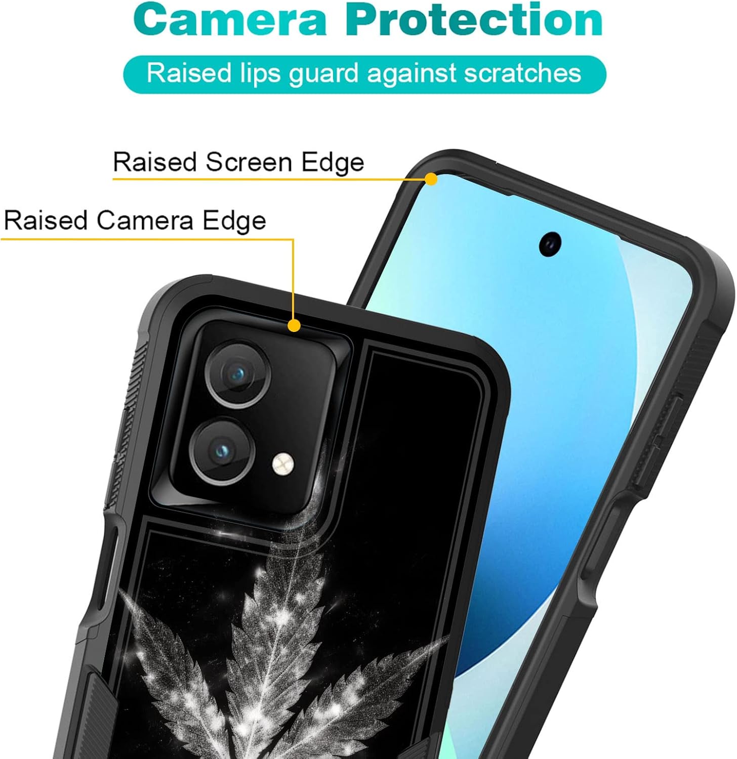KJFHDJFDH Funda para Moto G Stylus 5G 2023, híbrida de doble capa, resistente, resistente, a prueba de golpes, de policarbonato duro + funda
