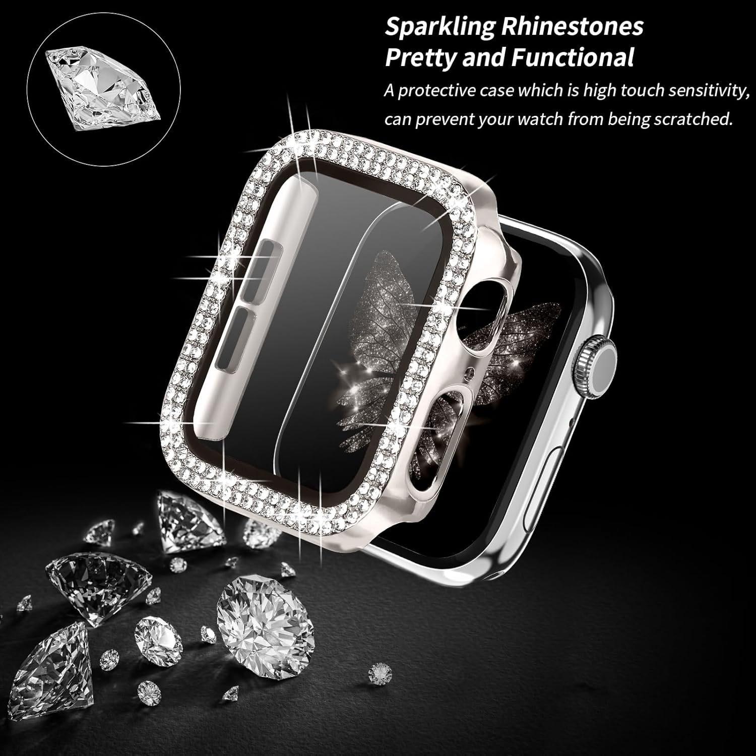 YouthRun Correa magnética para mujer compatible con Apple Watch Band 1.496 in 1.575 in 1.614 in 1.654 in 1.732 in 1.772 in, correa de acero