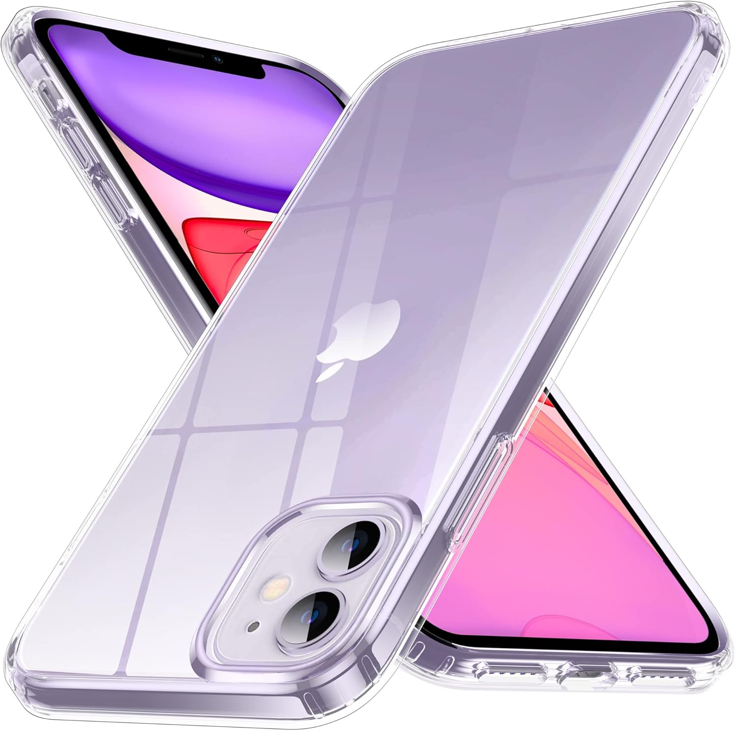Anqrp Funda transparente diseñada para iPhone 11, compatible con carga inalámbrica, antiamarilleamiento, transparente, delgada, antiarañazos, para