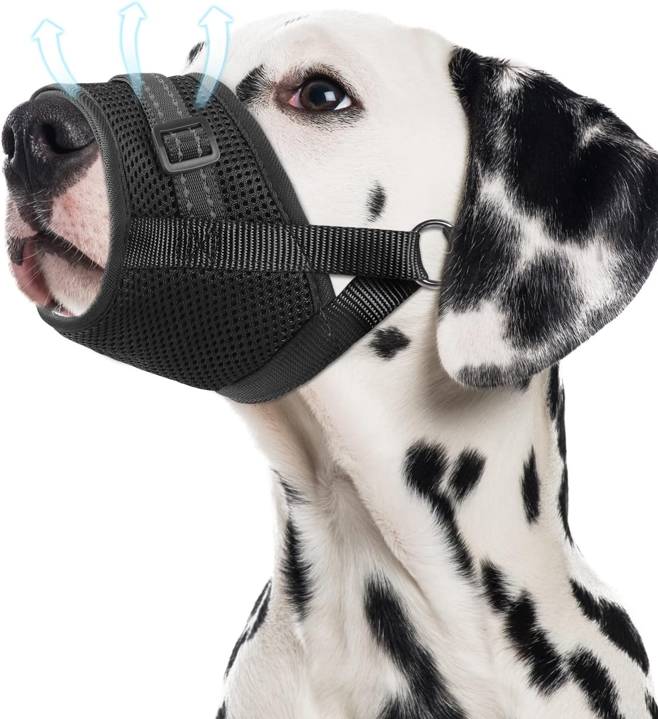GoGoPaw Bozal para perro, bozal de malla de aire suave para perros grandes, bozal ajustable para mascotas para perros pequeños y medianos para beber