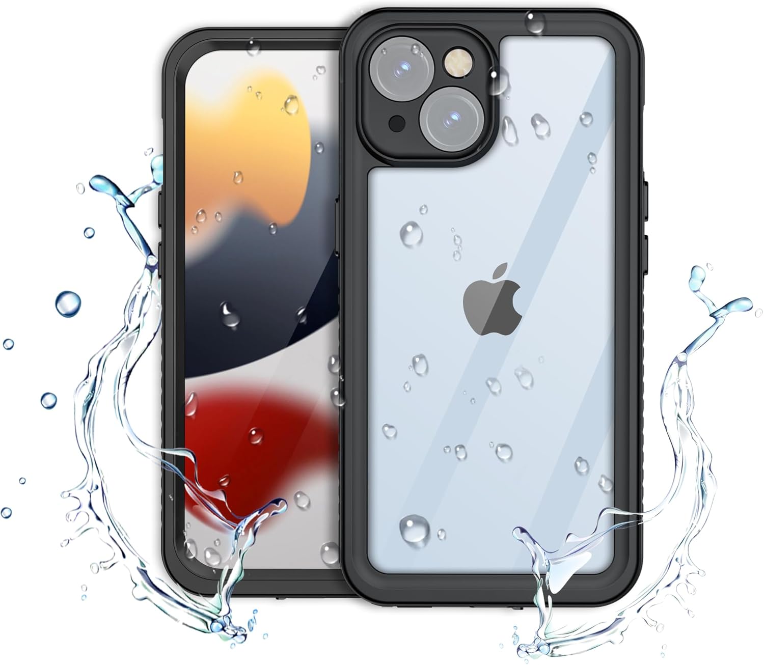 Funda impermeable para iPhone 15 con certificación IP68, a prueba de golpes, a prueba de suciedad, a prueba de nieve, carcasa protectora de cuerpo