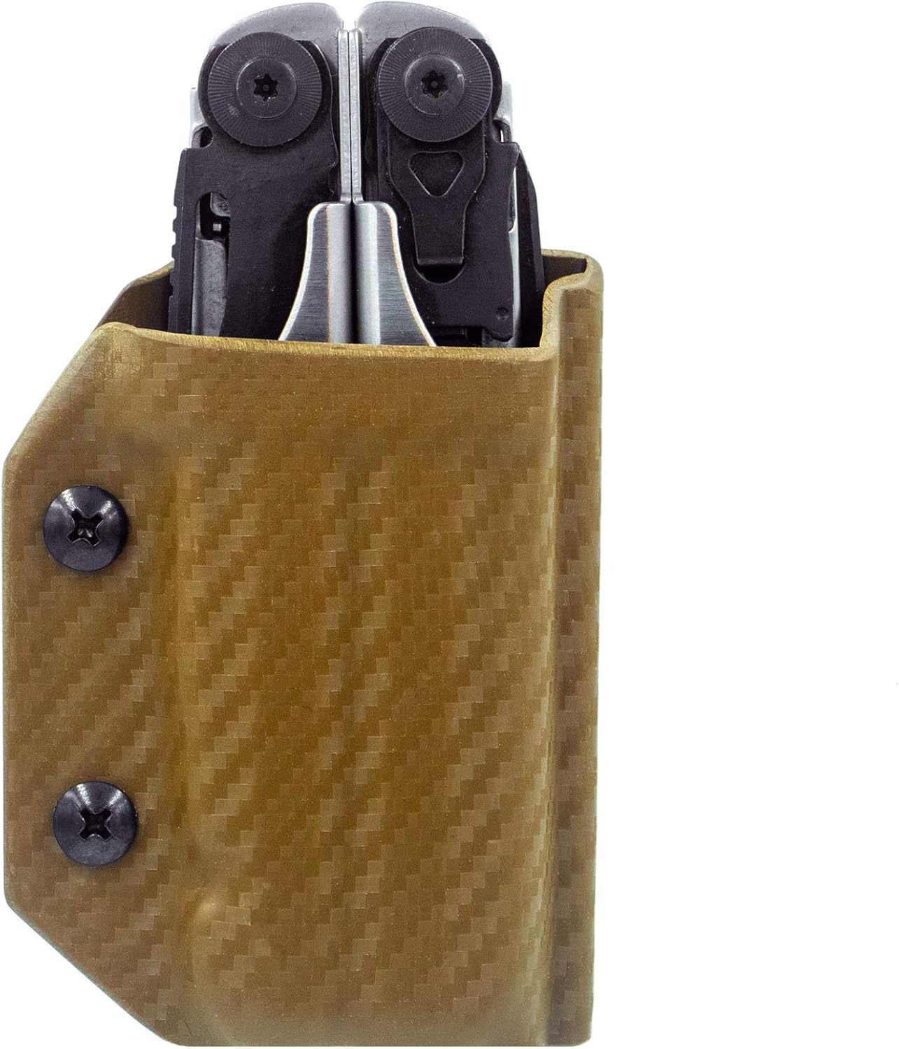 Clip & Carry Kydex – Funda multiherramienta para cuero contra sobretensiones, fabricada en Estados Unidos (multiherramienta no incluida) EDC Multi