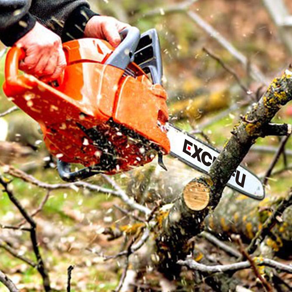 EXCELFU Paquete de 3 cadenas de motosierra de 14 pulgadas 38 LP .043 pulgadas, 50 eslabones de transmisión para Stihl