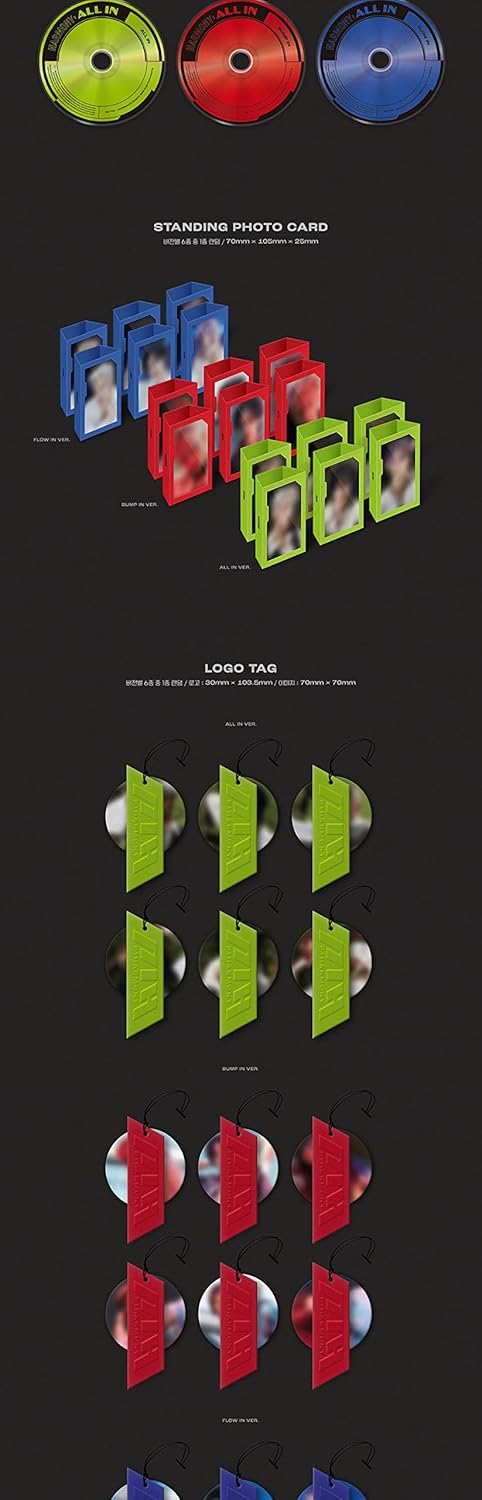 P1Harmony Harmony All in 6th Mini Album 3 Versión SET CD+96p Booklet+1p Stand PhotoCard+1ea Logo Tag+1ea Photo Stamp+1p Special PhotoCard+1p Selfie