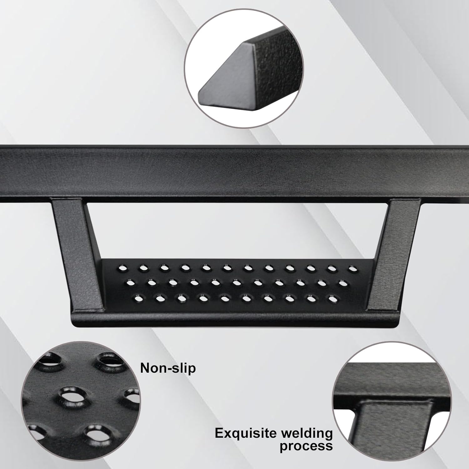 Estribos para Ford F150 Super Crew Cab 2015-2024 y Ford F250 F350 Super Duty Crew Cab 2017-2024 Super Duty Crew Cab escalones laterales barra de