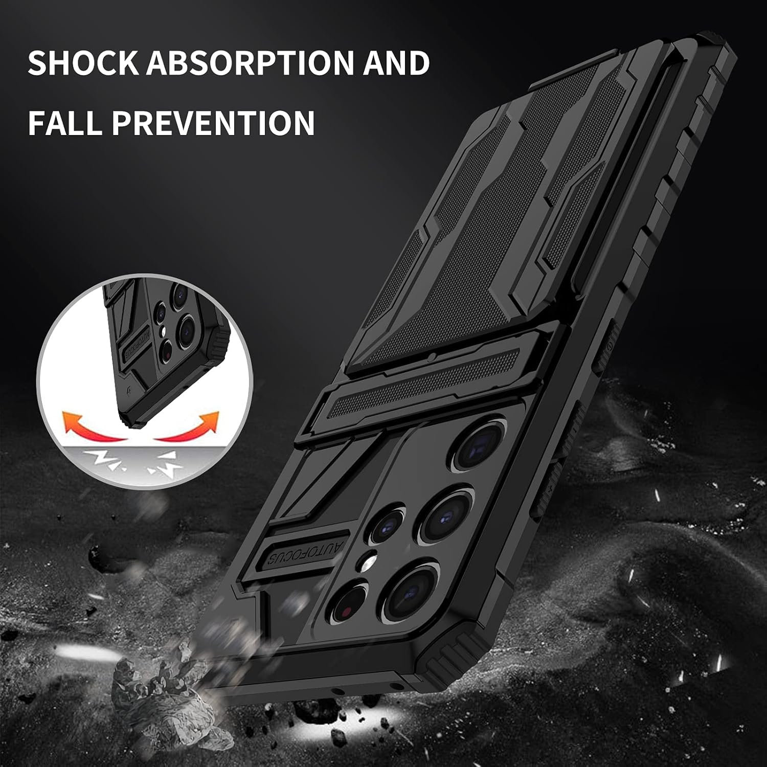 Funda para Galaxy S21 Ultra, Samsung S21 Ultra SM-G998U – Funda tipo cartera con protector de pantalla, tarjetero y soporte integrado a prueba de
