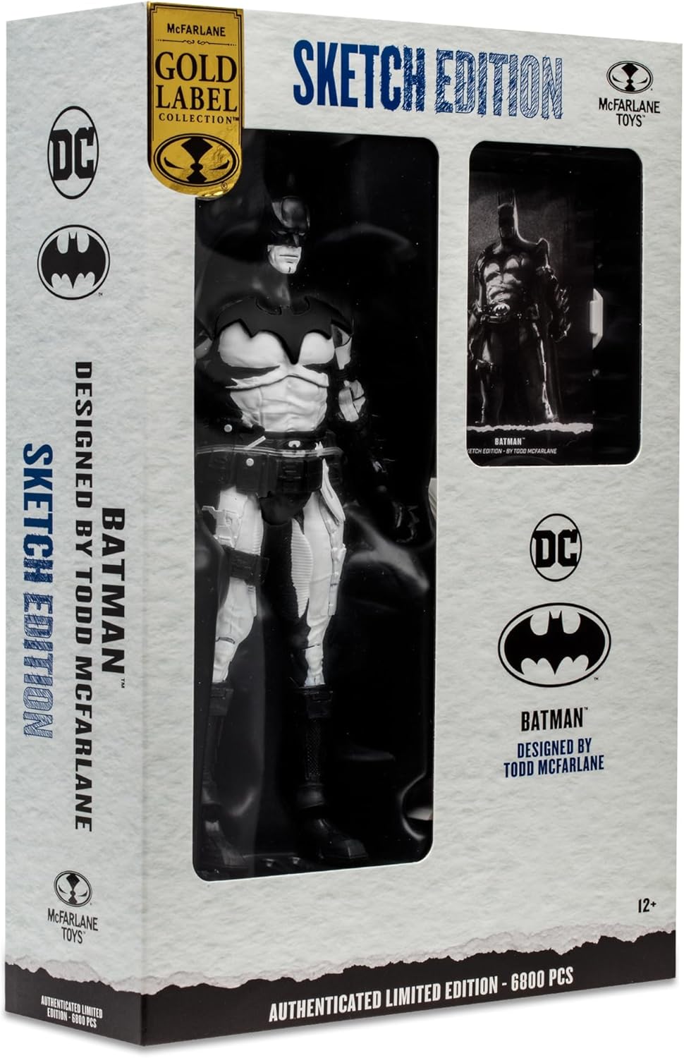 McFarlane Toys DC Multiverse Batman – Figura a escala de 7 pulgadas, edición de artista de bocetos con accesorios exclusivos, ultra articulación,