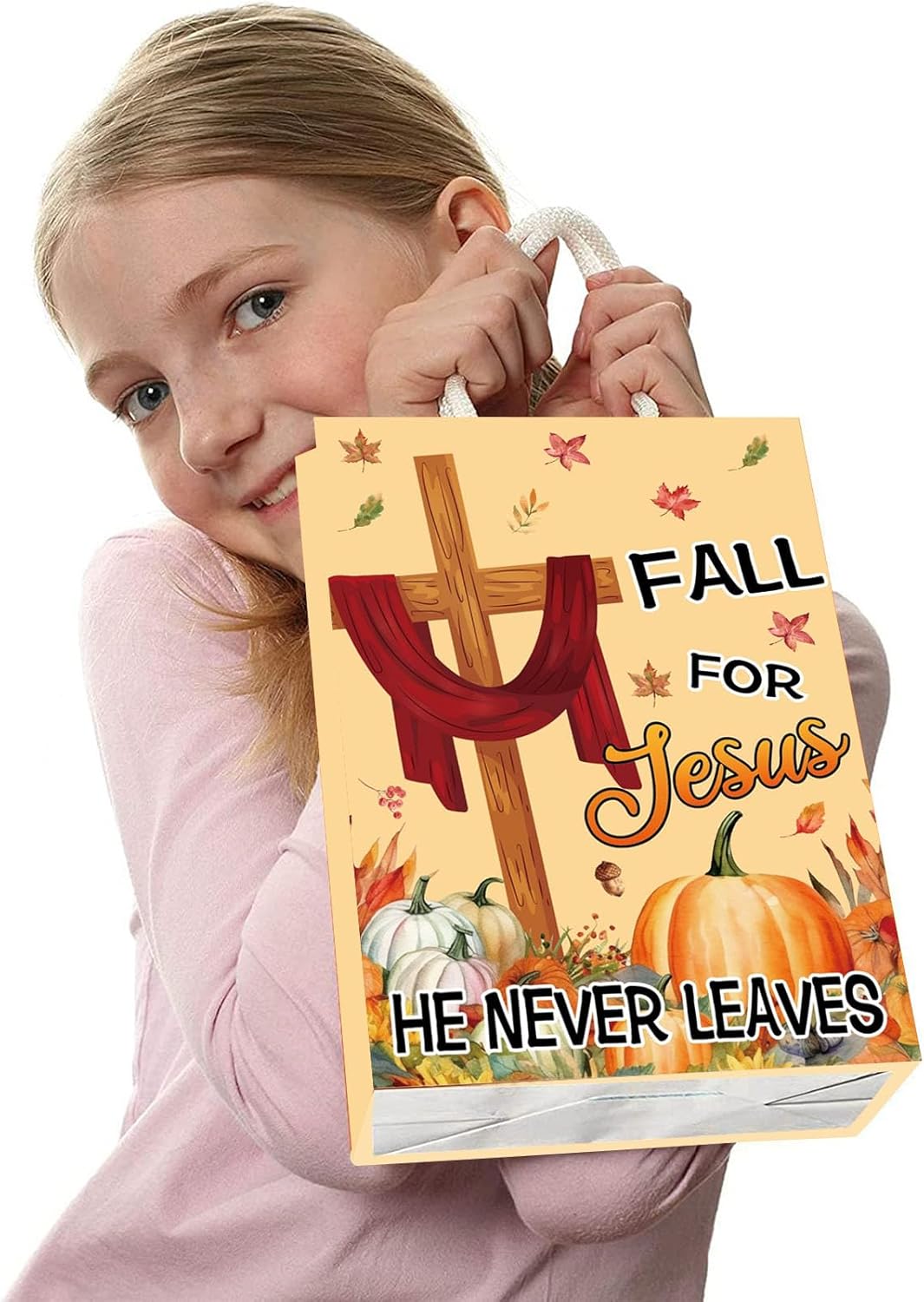 16 bolsas de fiesta de otoño para Jesús, bolsas de regalos de Acción de Gracias, regalos de fiesta de religión cristiana para otoño para Jesús