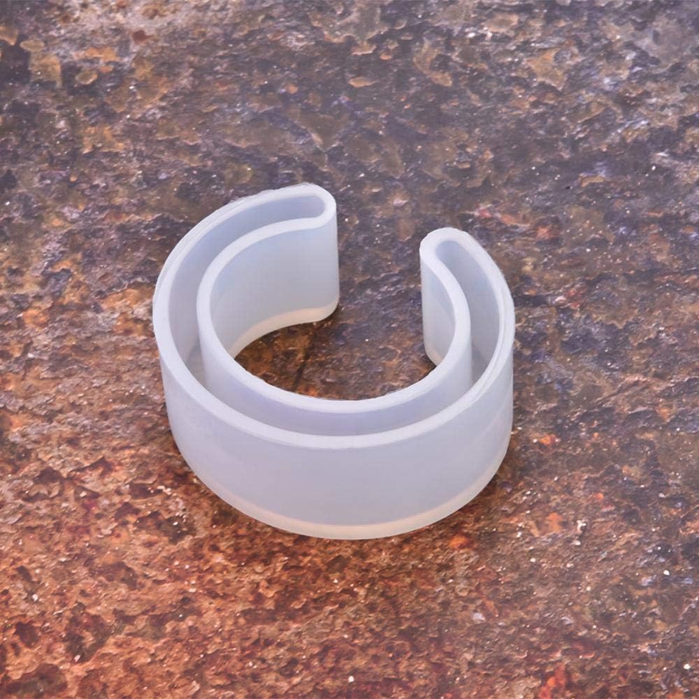 Molde de pulsera de silicona con fuente C, molde de pulsera de bricolaje abierto, moldes de fundición de resina para fabricación de joyas