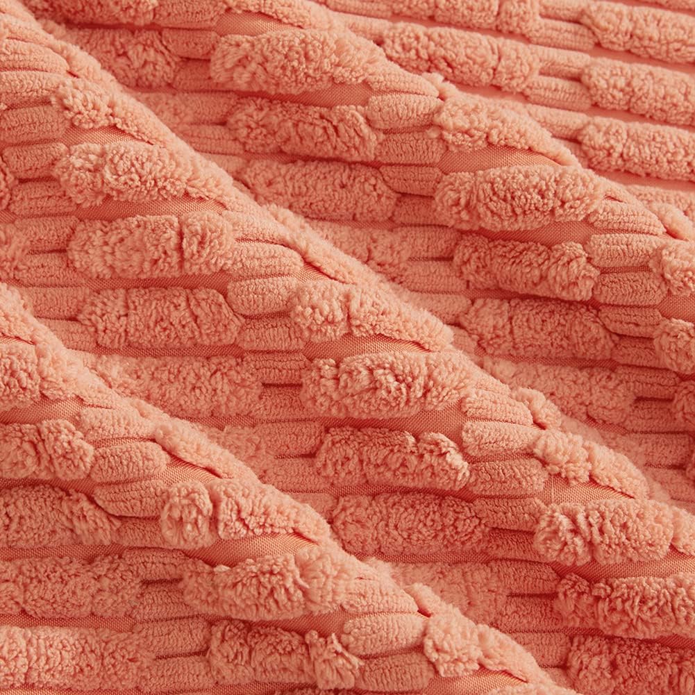 Fancy Homi – Paquete de 2 fundas de almohada decorativas de coral de 20 x 20 pulgadas para sala de estar, sofá y cama, funda de cojín cuadrada de