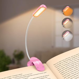 Gritin Luz de libro recargable, 11 luces LED de lectura con clip en el libro, 3 modos de protección ocular y atenuación continua, batería de larga Gritin Luz de libro recargable, 11 luces LED de lectura con clip en el libro, 3 modos de protección ocular y atenuación continua, batería de larga