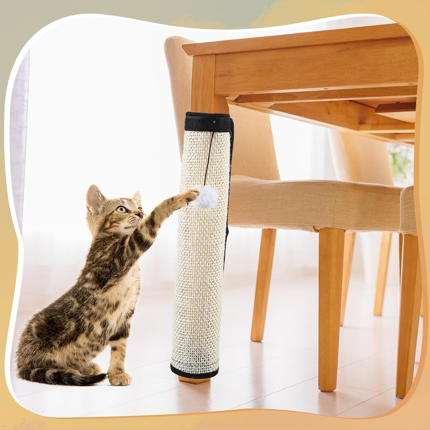 Timgle 4 piezas de alfombrillas rascadoras para gatos, protector de muebles de sisal para gatos, protector de sofá para gatos, protege el sofá,