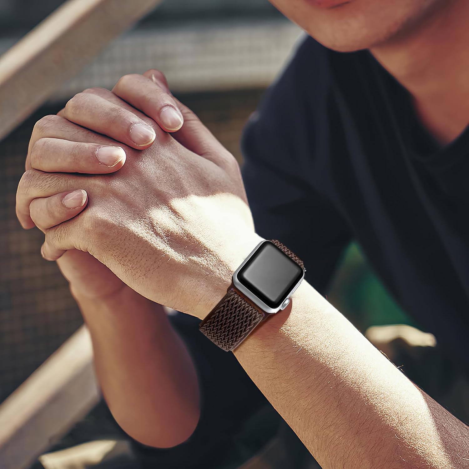 Lerobo Correa elástica de nailon para reloj Solo Loop, compatible con Apple Watch Series 1-9, SE, Ultra 38404142441.772 in, correa de repuesto