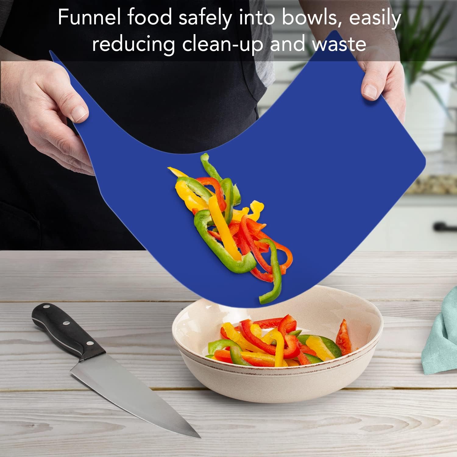 Cut N’ Funnel – Juego de 4 alfombrillas de plástico flexible de calibre pesado multicolor de 18 x 12 pulgadas, fabricadas en los Estados Unidos, sin