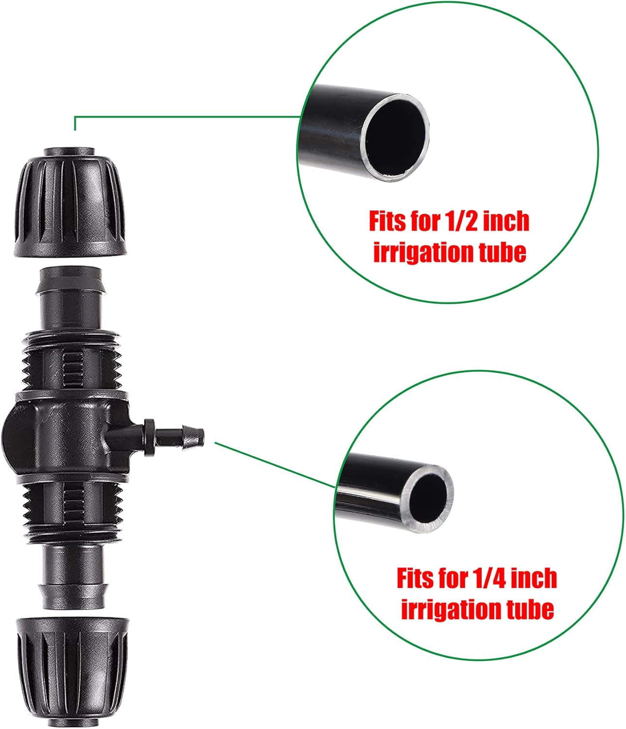 Juego de 40 accesorios de riego por goteo de 12 a 14 pulgadas para tubos de riego por goteo de 12 pulgadas de diámetro interior x 0.60 pulgadas –