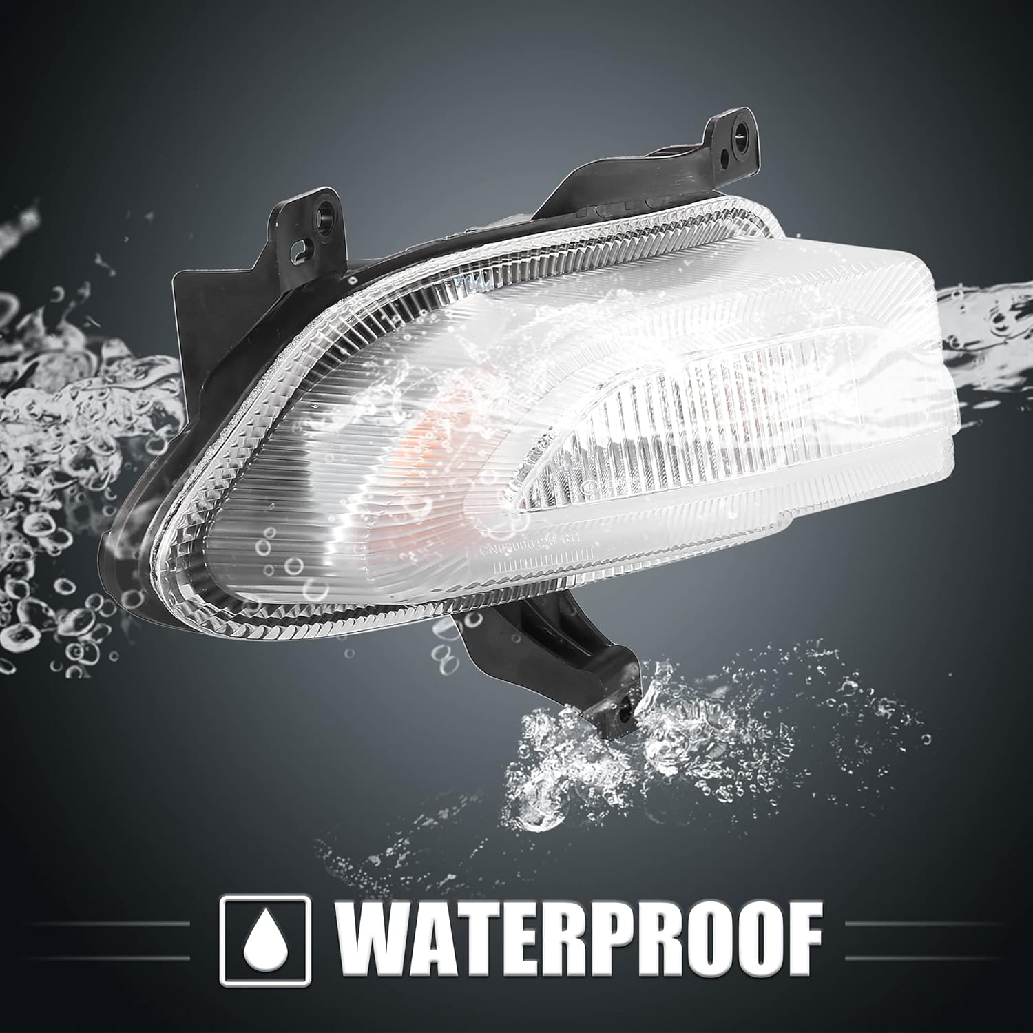 X AUTOHAUX Luz de señal delantera del coche lado del pasajero para Jeep Renegade 2015-2018 reemplazo CH2531105 68256431AA
