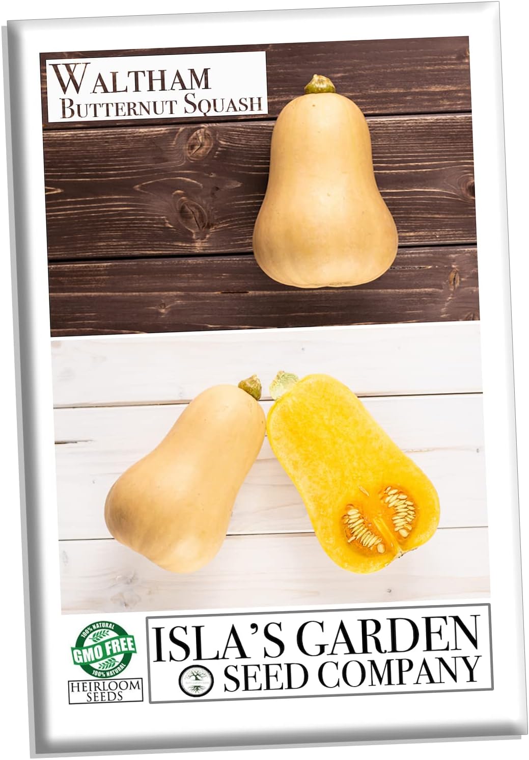 Waltham – Semillas de calabaza de invierno Butternut para plantar, más de 50 semillas tradicionales por paquete, semillas de jardín de Isla