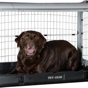 Pet Gear “The Other Door” – Caja de acero de 4 puertas para perrosgatos con bandeja extraíble, gris esencial, 42 pulgadas Pet Gear “The Other Door” – Caja de acero de 4 puertas para perrosgatos con bandeja extraíble, gris esencial, 42 pulgadas