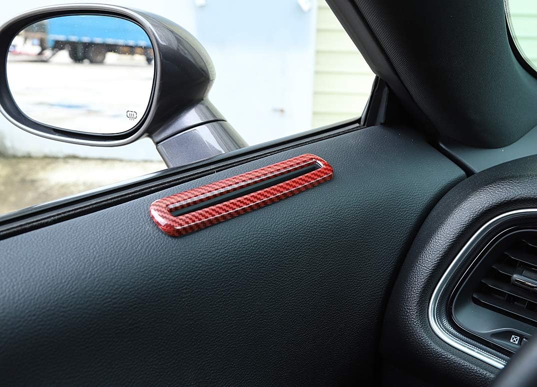 GZXinWei Ajuste de ventilación de salida de aire acondicionado para puerta Dodge Challenger 2015-2020 2021 2022 2023 Accesorios interiores Marco de