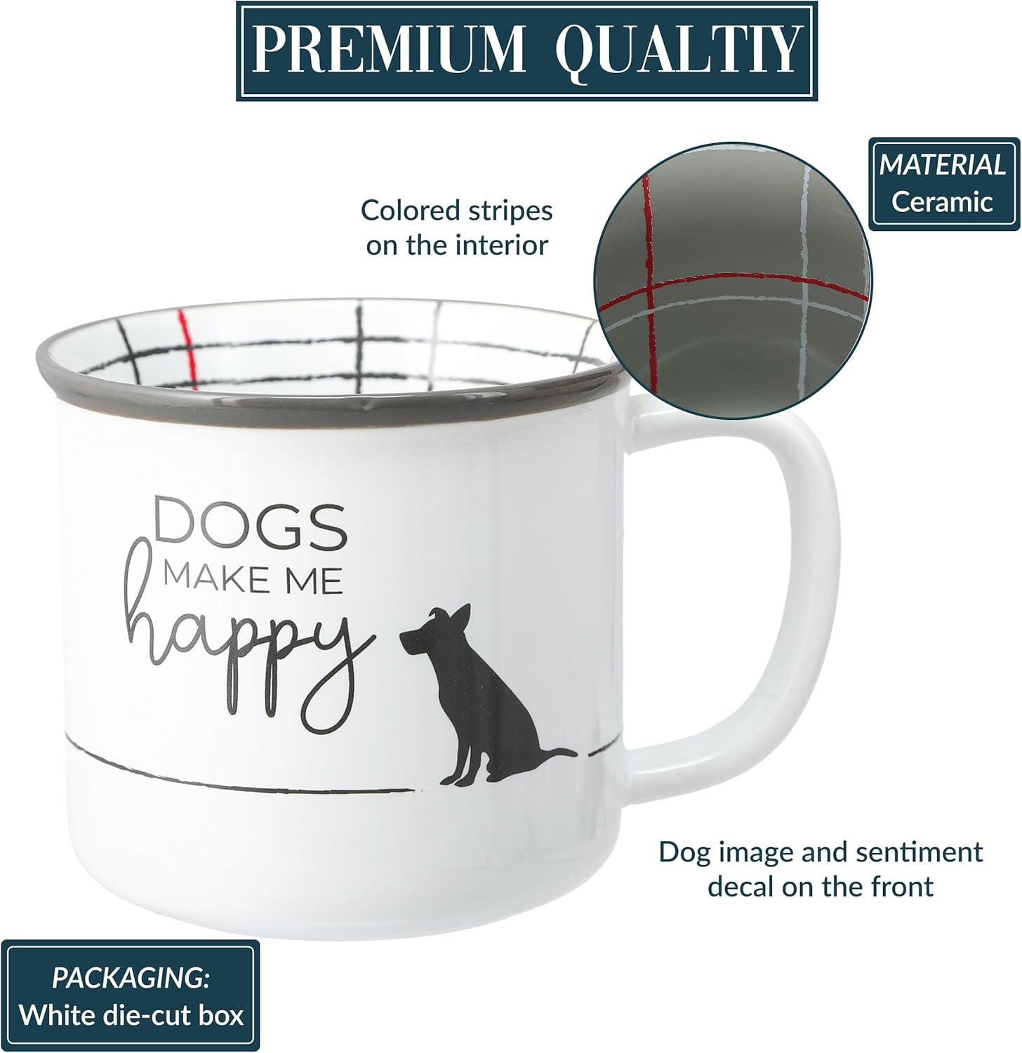 Pavilion – Taza de café de 18 onzas con diseño de perros K-9, regalo para amantes de los perros, regalo de rescate para mascotas, mamá y papá