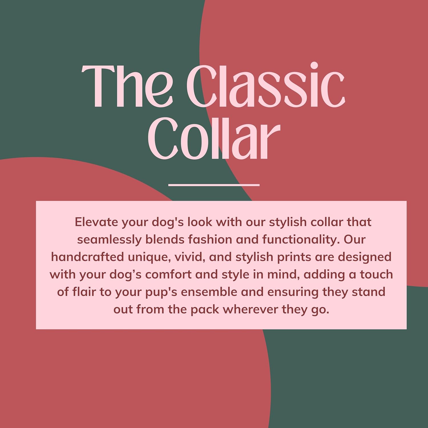Basic Pretty – Collar para perros pequeños, medianos y grandes, duradero, lavable, de poliéster, tamaño ajustable, color acuarela rosa, mediano (14