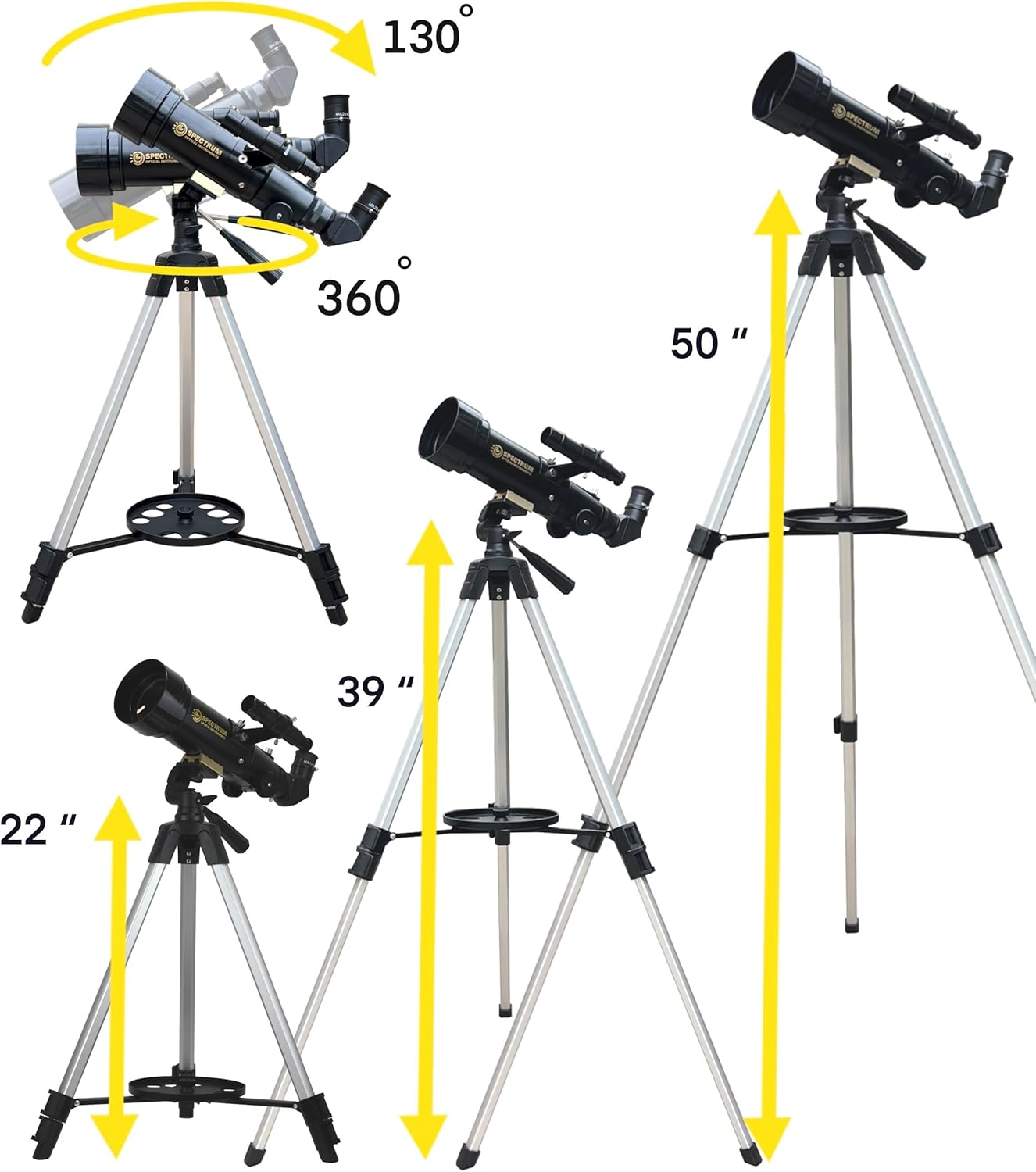 SpectrumOI Telescopio para niños, telescopio para adultos, regalos de astronomía, telescopio profesional, telescopio refractor de primera calidad