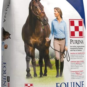 Purina  Alimentación activa para caballos equinos senior  Bolsa de 50 libras (50 libras) Purina  Alimentación activa para caballos equinos senior  Bolsa de 50 libras (50 libras)