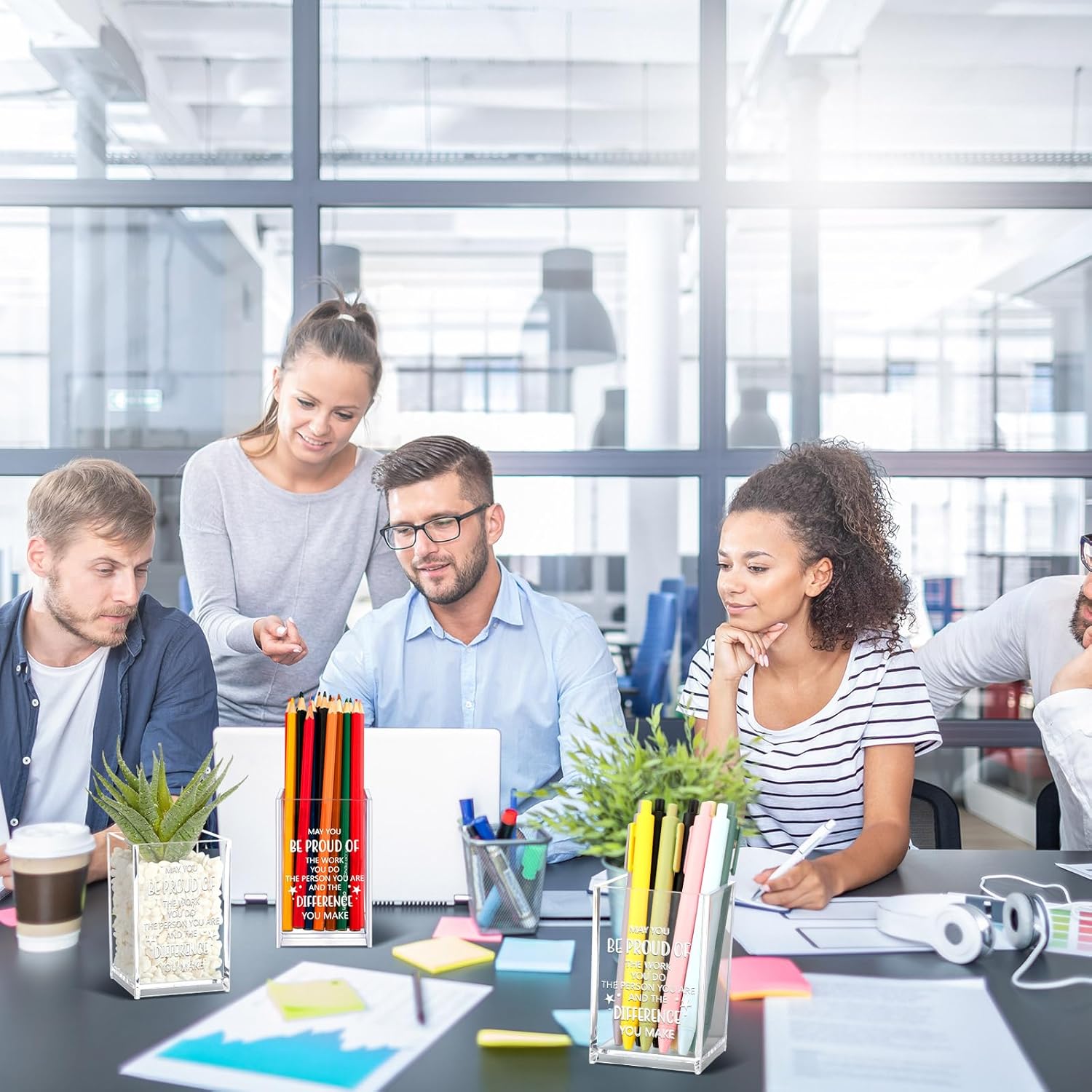 10 piezas de regalos de agradecimiento a los empleados, cita inspiradora a granel, soporte para lápices para profesores, regalos de agradecimiento