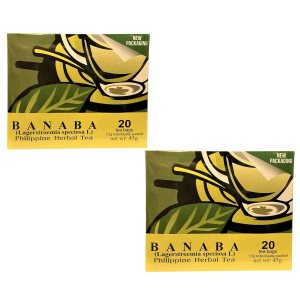 Banaba Philippine Tea Organic Herbal Paquete de 2 20 bolsitas de té por caja Total 40 bolsas de té 100 % hojas de banaba más finas Té de flor Banaba Philippine Tea Organic Herbal Paquete de 2 20 bolsitas de té por caja Total 40 bolsas de té 100 % hojas de banaba más finas Té de flor