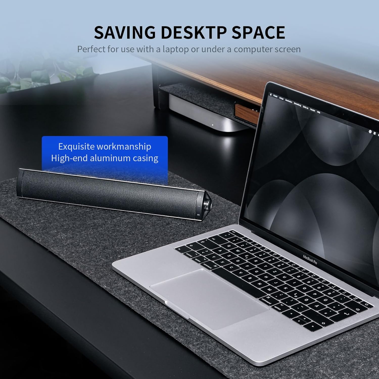 Edifier Altavoz Bluetooth portátil de mesa inalámbrico con sonido estéreo fuerte, graves ricos, carcasa de aluminio actualizada, control táctil,