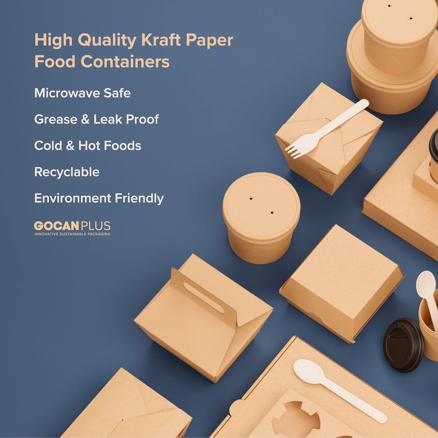 #3 Mediano paquete de 50  51 oz recipientes de papel kraft para llevar, aptos para microondas, compostables, ideales para pollo, control superior de