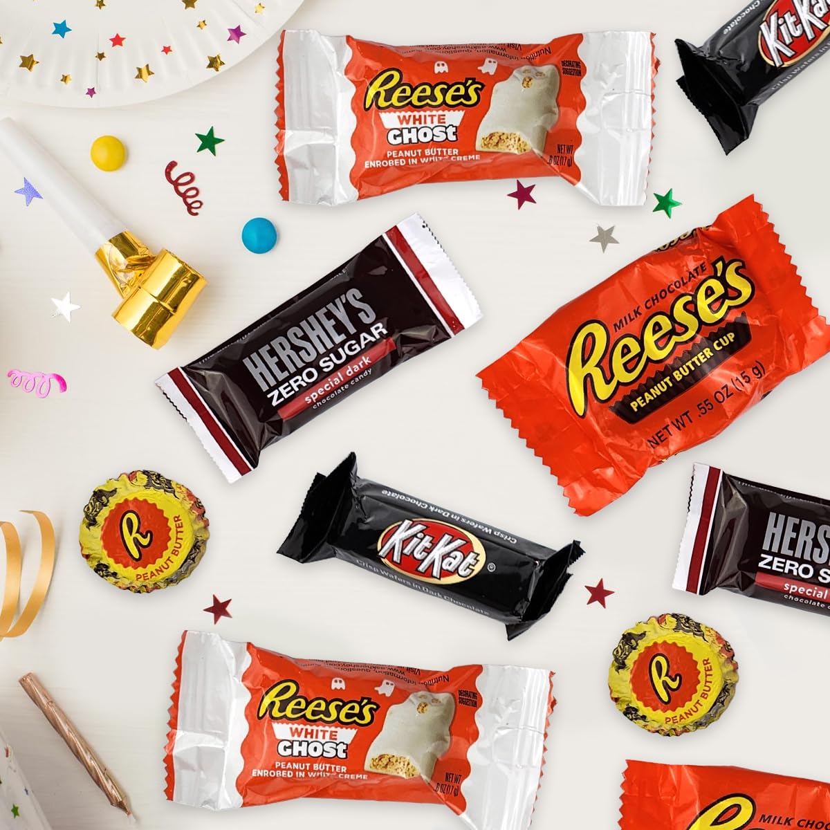 Mezcla de chocolate, tamaño divertido, caramelos navideños envueltos individualmente a granel con populares surtidos de dulces de chocolate, Kit Kat