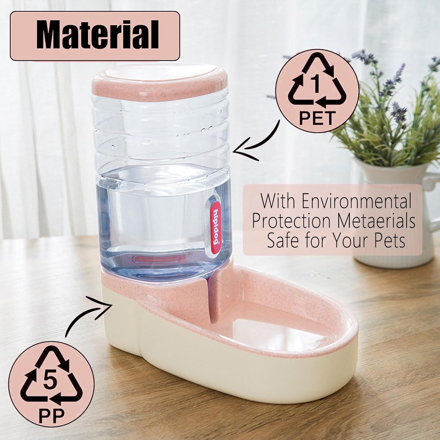 kathson Gravity – Dispensador de agua para perros, estación automática de agua potable para gatos, 1 galón, gran capacidad, cuenco de agua para