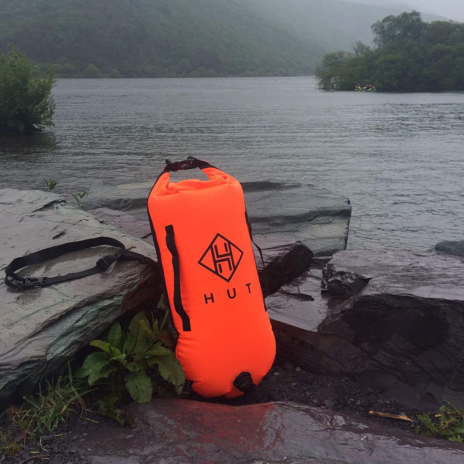 HUT Boya de natación bolsa seca  Flotador de seguridad de natación favorito del Reino Unido y bolsa seca hermética para nadadores de aguas abiertas,