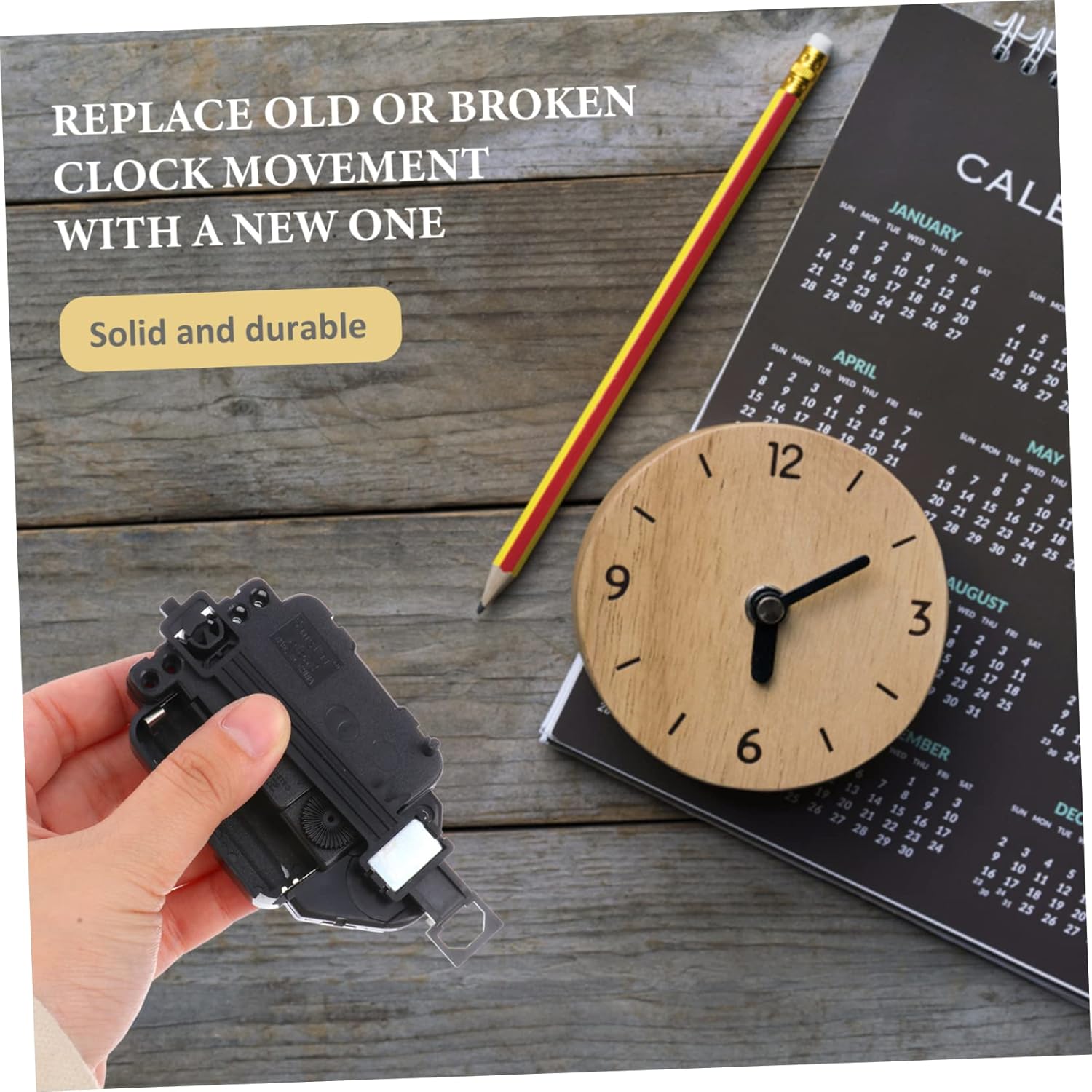 Cabilock Reloj silencioso de barrido de péndulo Movimiento Reloj Accesorio Hogar Reloj Movimiento Péndulo Reloj Reloj Reloj Movimiento Apéndice