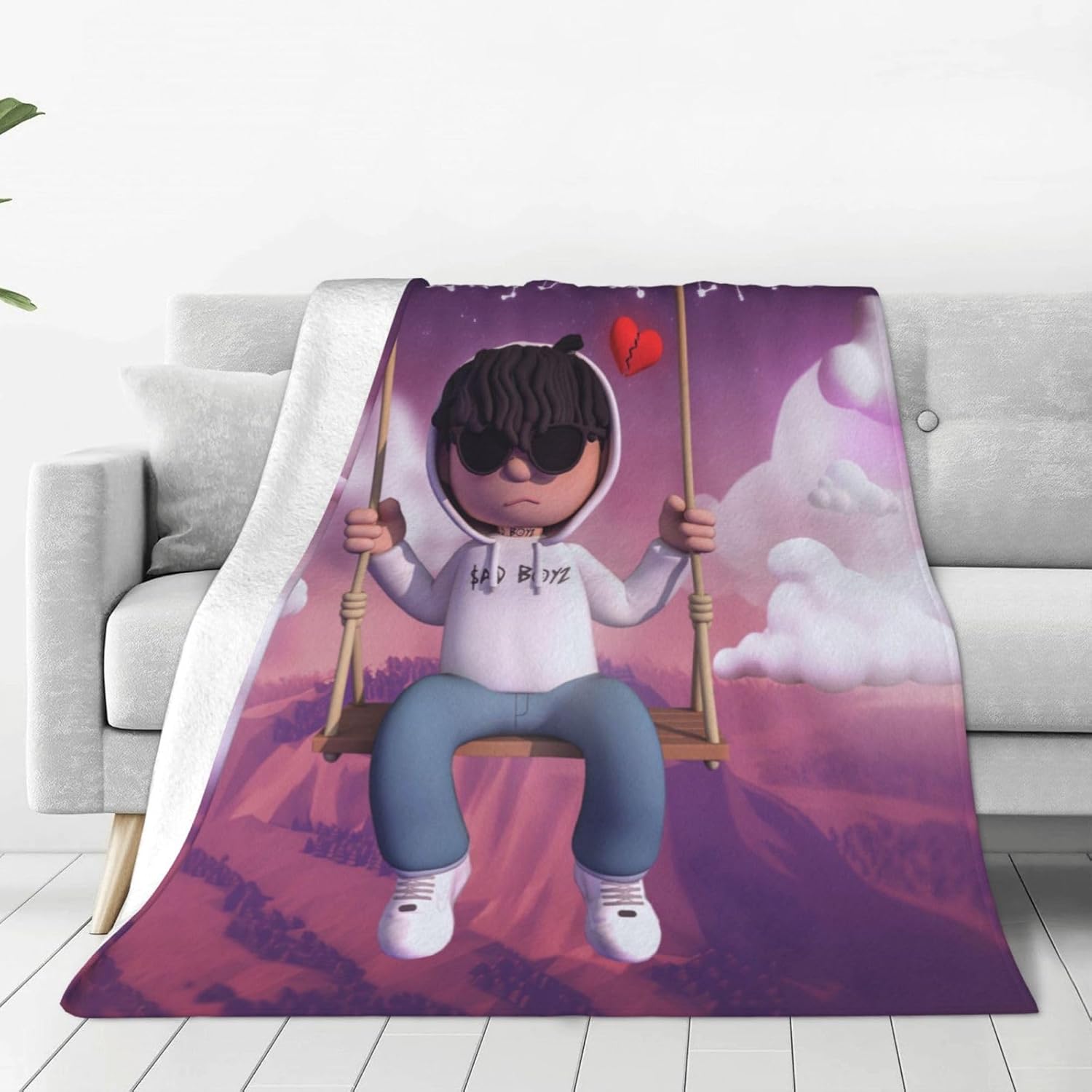 Junior Singer H – Manta de forro polar súper suave y cálida de 40 x 30 pulgadas, ligera, mullida y cómoda, de franela de microfibra, para otoño,
