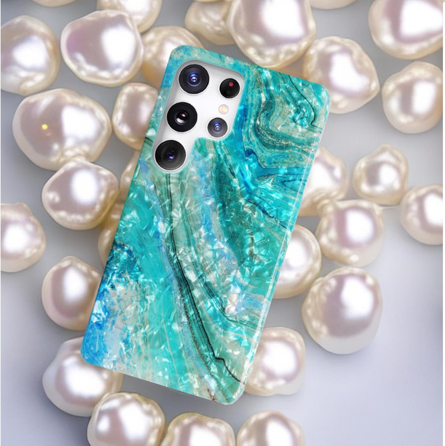 Funda protectora para Samsung Galaxy S22 Ultra para niñas y mujeres, carcasa protectora de TPU suave con purpurina brillante brillante brillante y