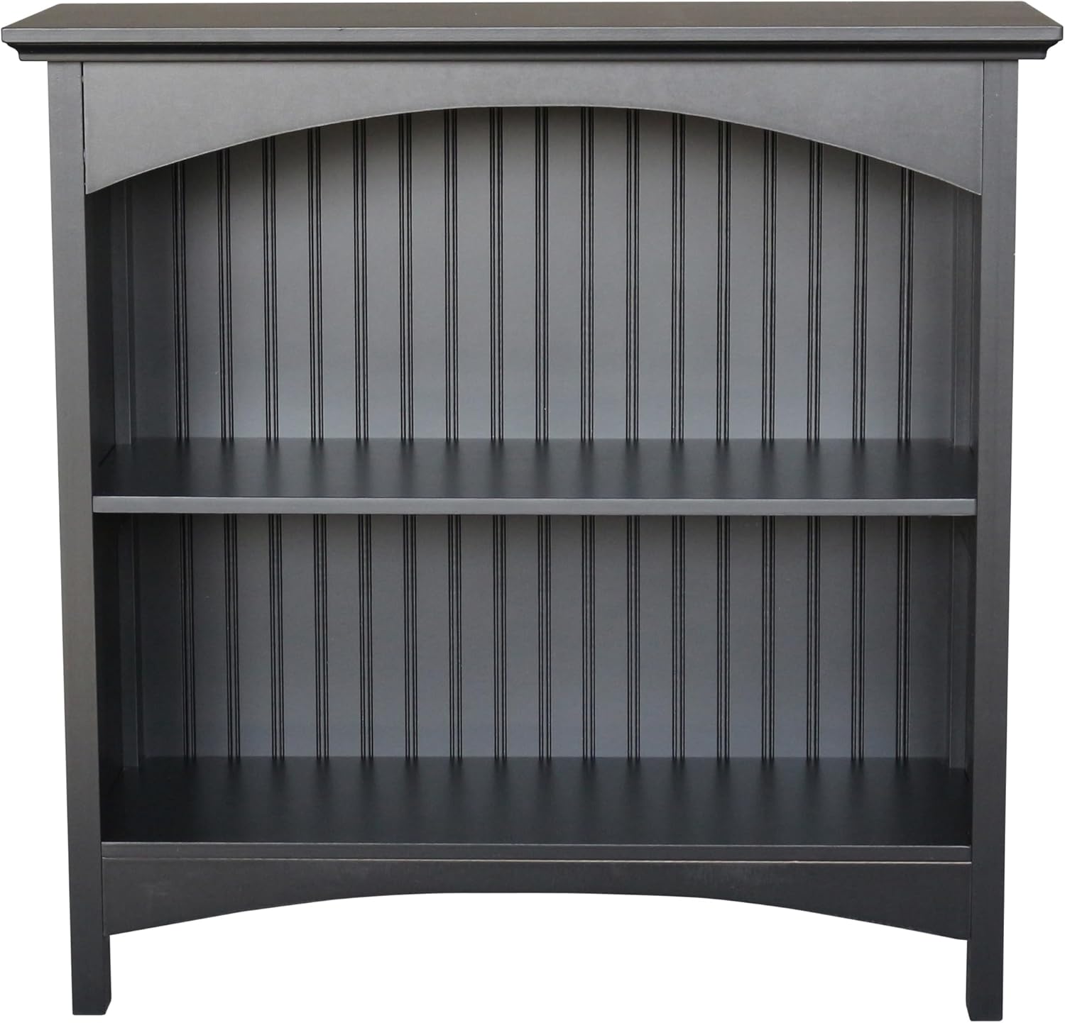 eHemco Estantería de 2 niveles con 2 soportes arqueados, 29 pulgadas, color negro