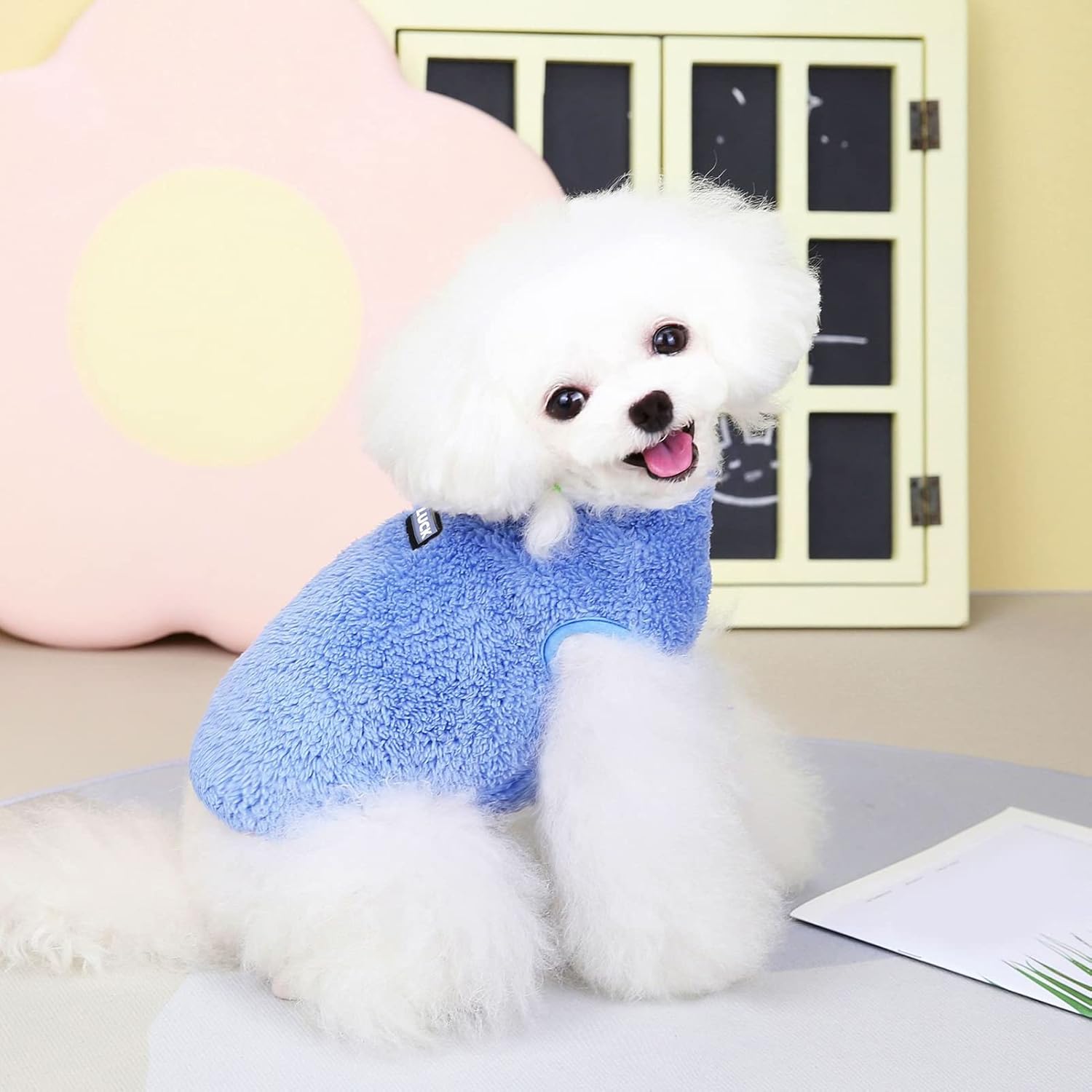 Lindos suéteres para perros pequeños, ropa Kawaii para perros pequeños, niñas y niños, ropa para cachorros, forro polar suave y cálido para