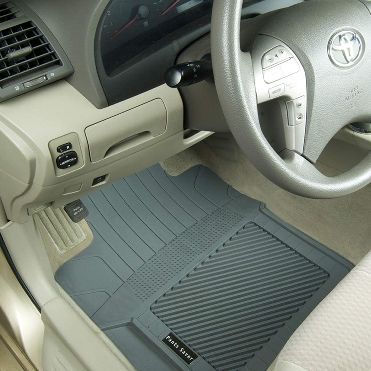 PantsSaver Alfombrillas de suelo de ajuste personalizado para Chevrolet Aveo 2019, protección total resistente, color negro