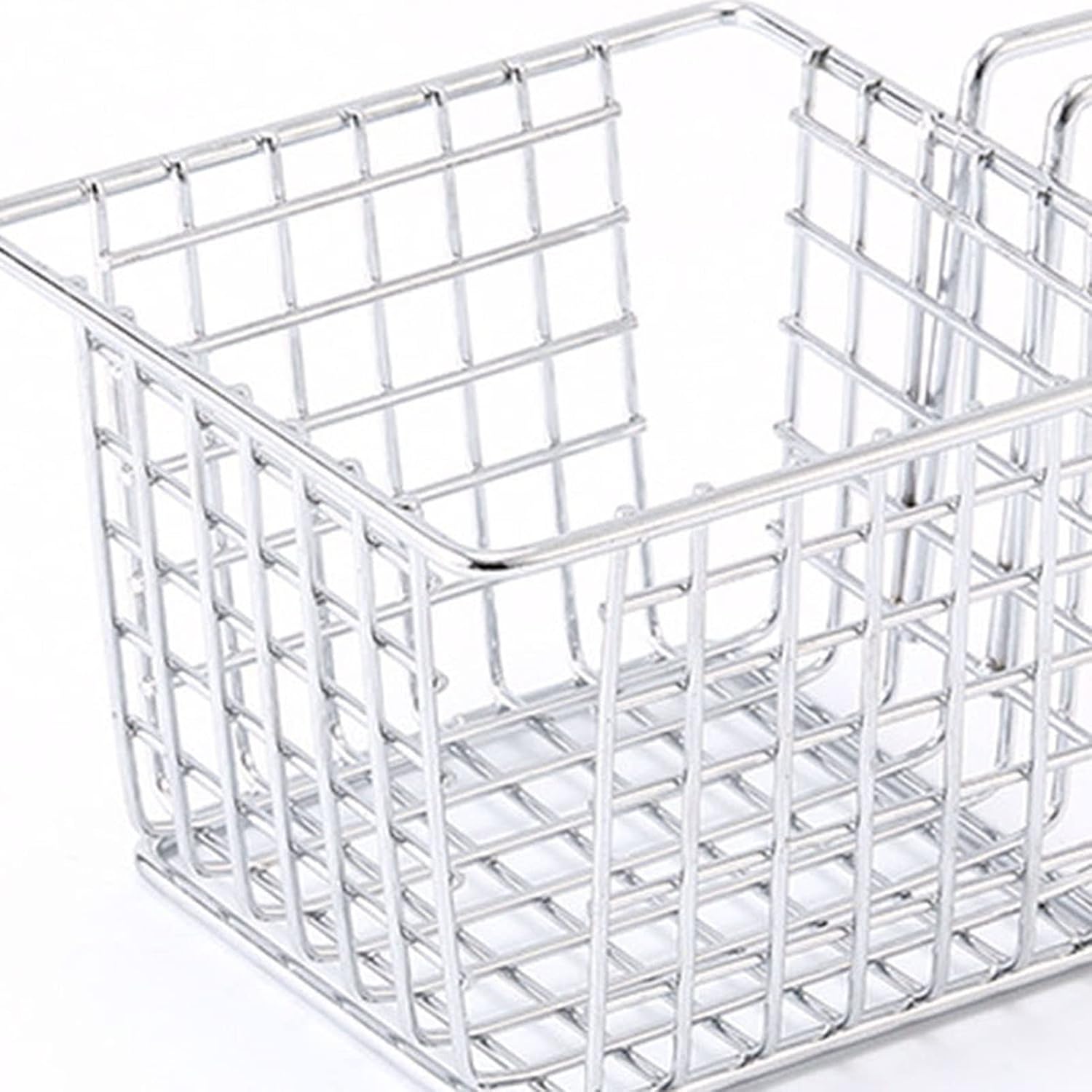 Mini cesta cuadrada para papas fritas, soporte de metal para servir papas fritas, cestas de presentación de alimentos para restaurante casero