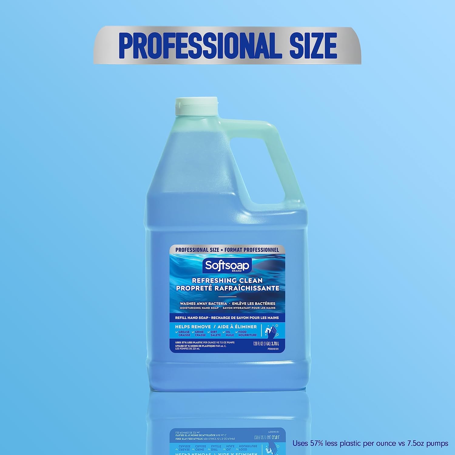 Softsoap Repuesto de jabón líquido antibacteriano para manos, refrescante y limpio, jabón de manos hidratante, 1 galón (paquete de 4)