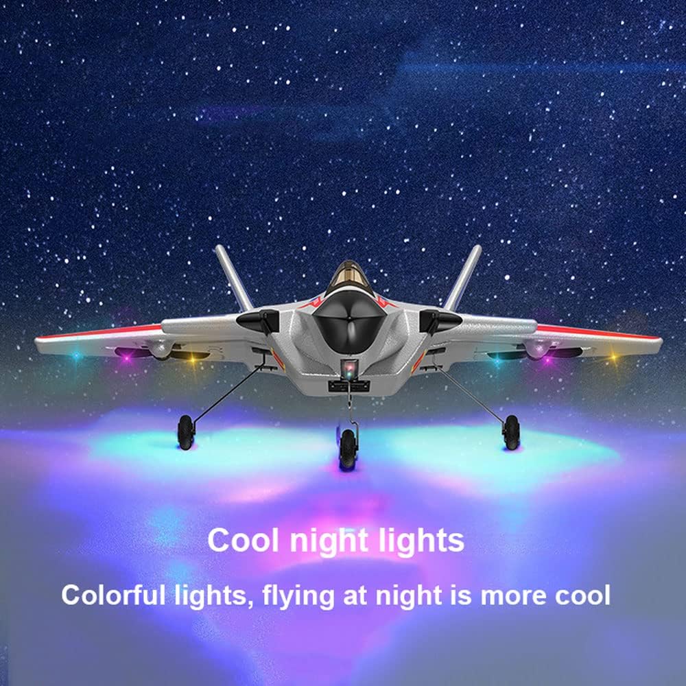 Avión RC Fighter Jet con control remoto, control de 2.4 GHz, distancia de vuelo de 116.8 pies, cuerpo ligero y flexible resistente a los impactos,