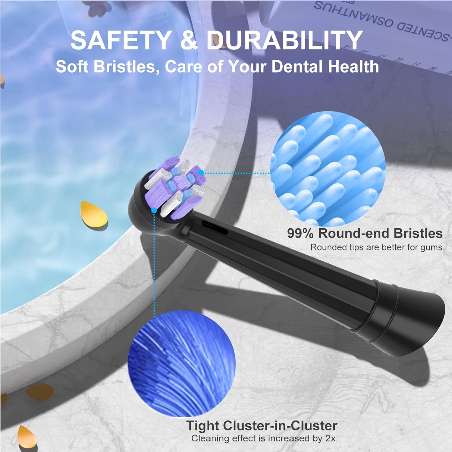 Cabezales de repuesto para cepillos de dientes compatibles con Oral B iO 10 9 8 7 6 5 4 3 Series cepillo de dientes eléctrico, paquete de 10