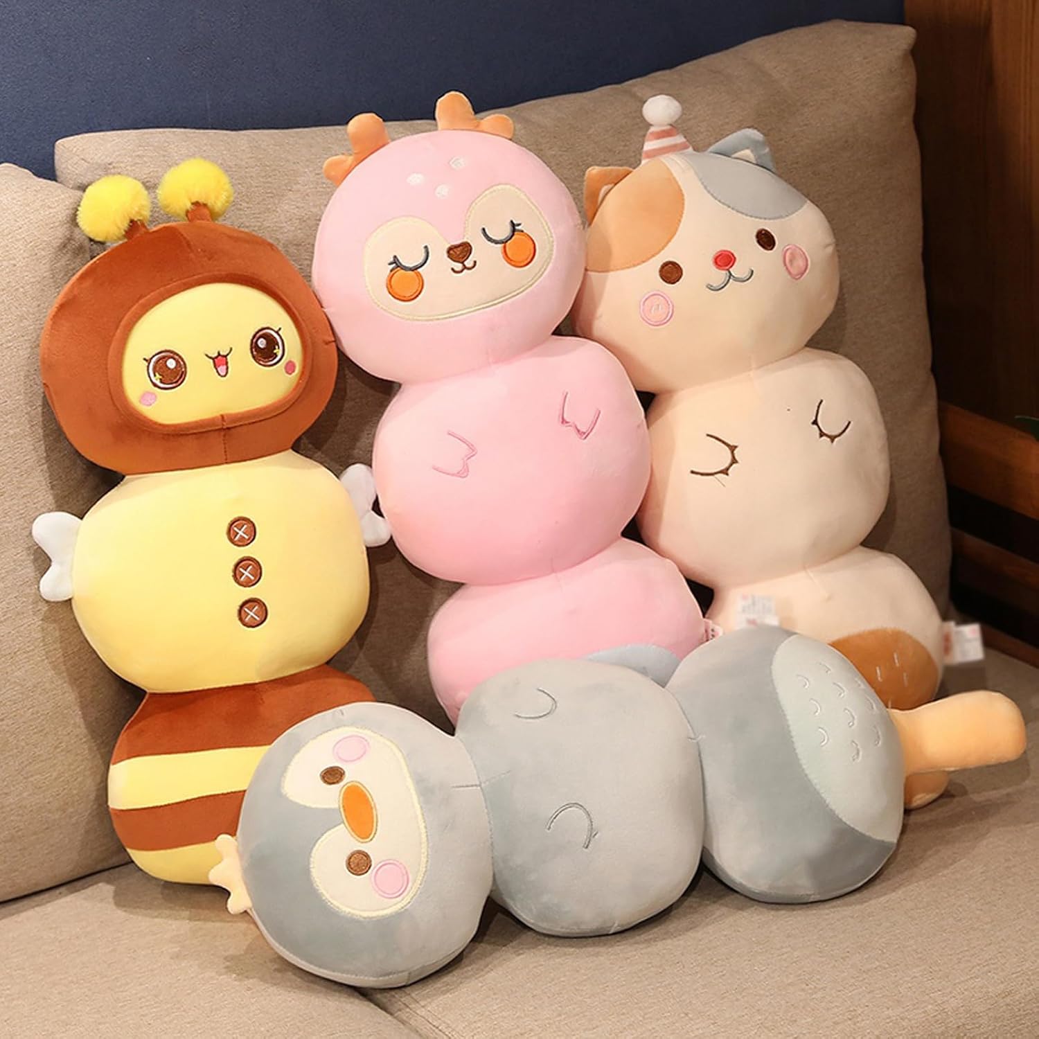 Almohada de felpa de dinosaurio, almohada de animales de peluche de dinosaurio, bonita almohada de dinosaurio para abrazar, regalo para niñas y