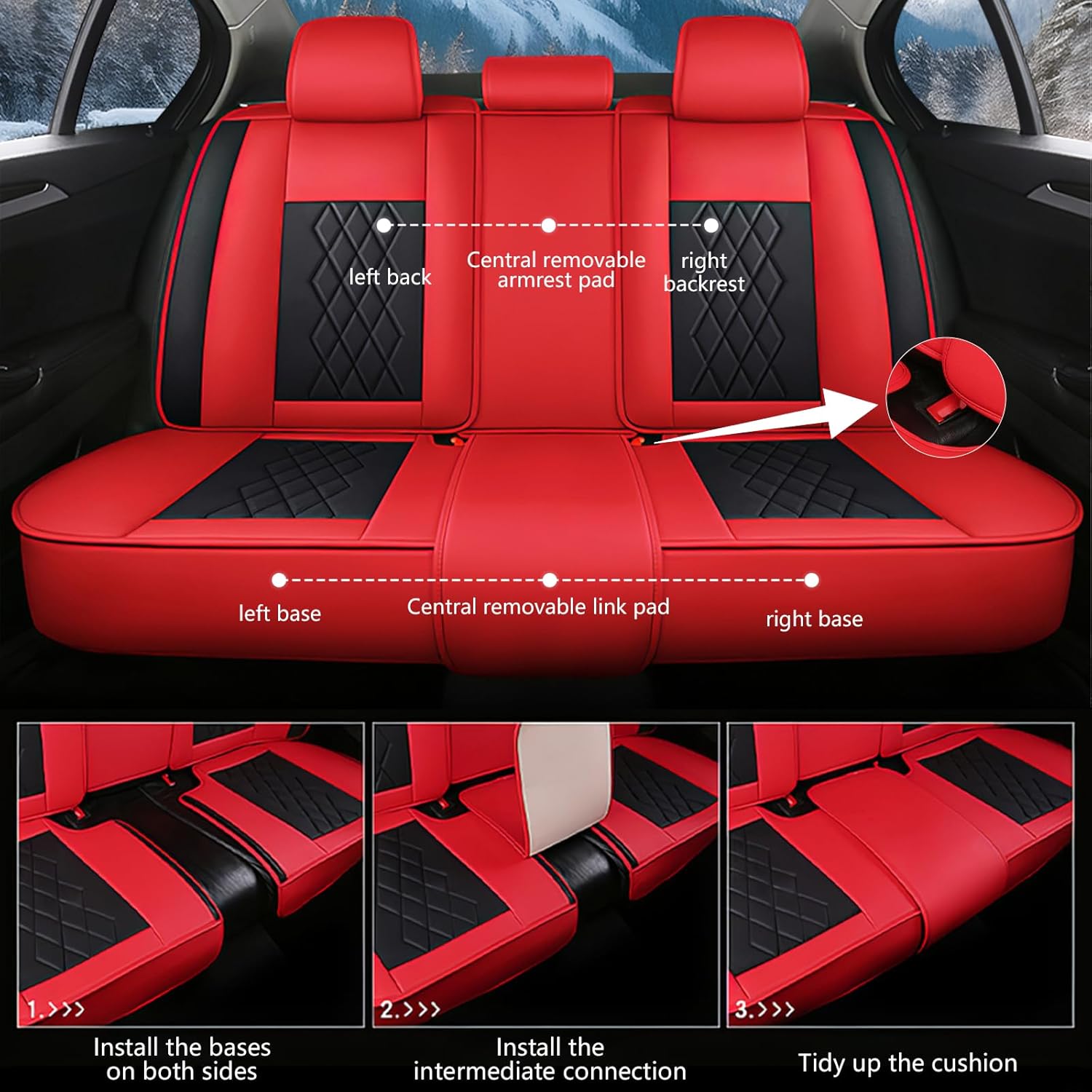 Fundas de asiento para Mazda Mazda2 2011-2014, funda de asiento de automóvil de cuero impermeable, accesorios para interior de automóvil suaves y