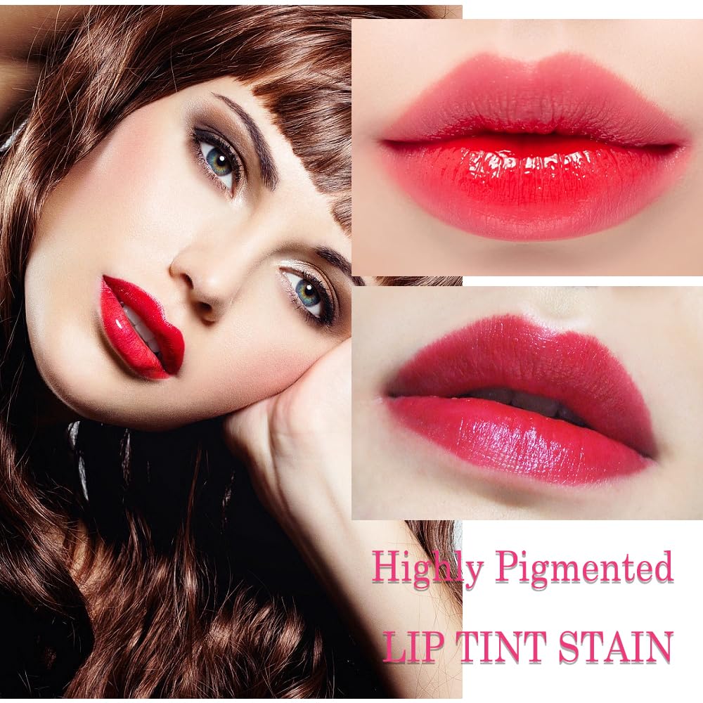 Juego de lápices labiales líquidos de 6 colores, brillo de labios coreano, tinte de labios natural hidratante de larga duración, tinte de labios y
